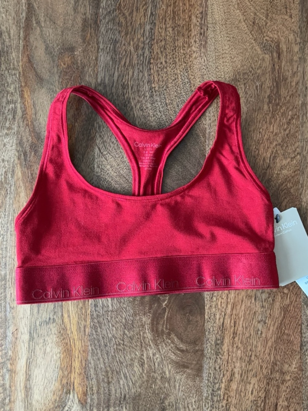 Calvin Klein Red Racerback Bralette - Picture 2 of 6